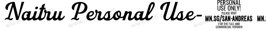 Naitru Personal Use字体转换